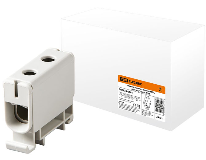 Клемма вводная силовая КВС ввод 6-50 мм² TDM