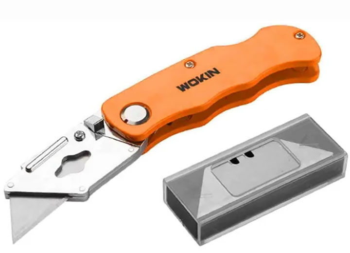 Нож алюминиевый с трапециевидным лезвием 61 х 19 мм 301119 WOKIN