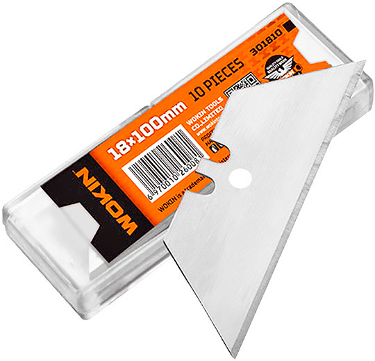 Комплект лезвий 18 х 100 для ножа 61 х 19 мм 301810 WOKIN