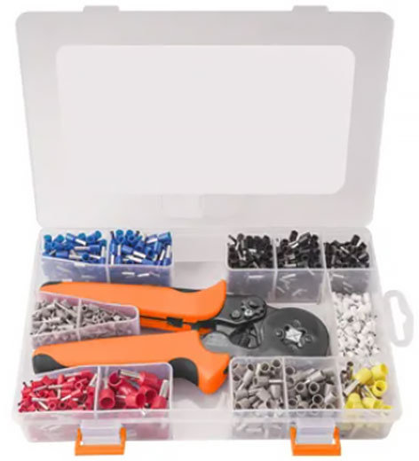 Клещи обжимные для трубчатых наконечников набор AWG 23-7 (0,25- 10 мм² ) 553112 WOKIN