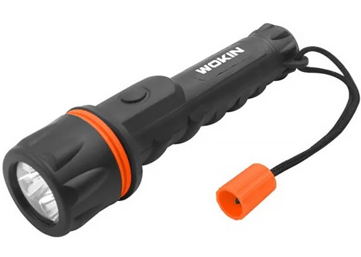 Фонарь светодиодный Пластик обрезиненный 3 светодиода 12 лм 601503 WOKIN