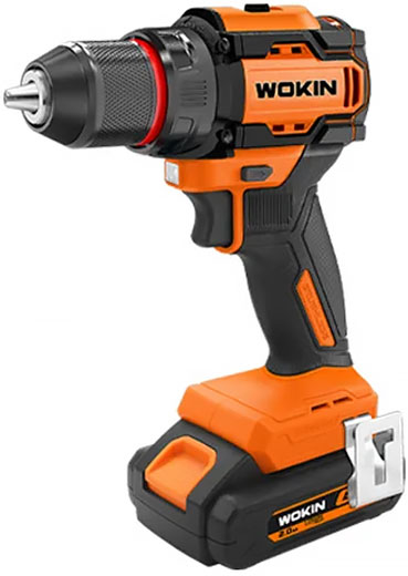 Дрель-шуруповерт аккумуляторный бесщеточный 20В 1 x 2.0 Ah 58 Нм 0-1850 об/мин 620060 WOKIN