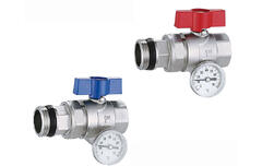 Кран шаровой прямой с термометром для коллектора 1 XF83272X valveTTi