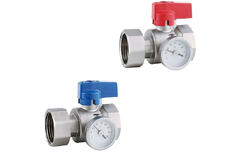 Кран шаровой прямой с термометром для коллектора 1 XF83512K valveTTi