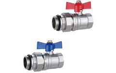 Кран шаровой прямой без термометра для коллектора 1 XF83512B valveTTi