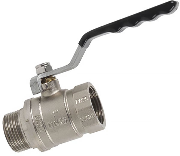 Кран шаровый латунь рычаг ВН PN25 CW617N FM IFAN Standard