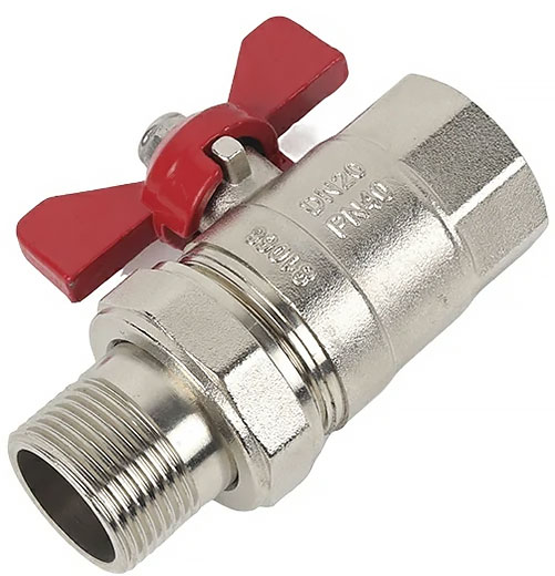 Кран с американкой прямой латунь IFAN Premium ВН PN40 CW617N