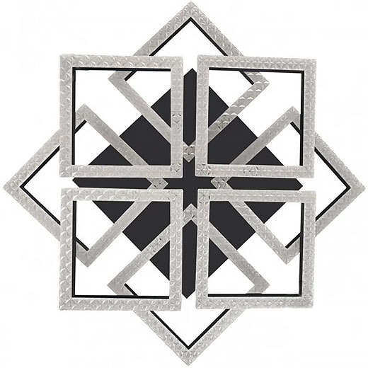 Люстра светодиодная 60W*2 650 х 650 гальваническое серебро TR0370-2436