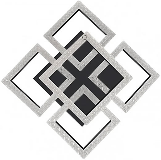 Люстра светодиодная 44W*2 400 х 400 гальваническое серебро TR0370-2444