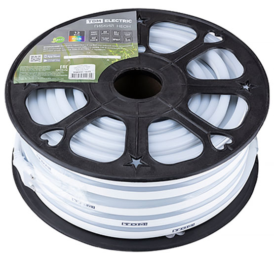 Гибкий неон SMD5050-60 LED/м-220 В-12 Вт/м -IP67-RGB (25м) TDM