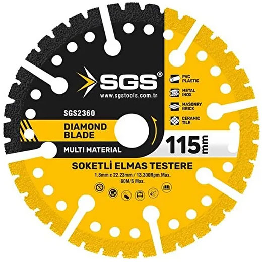 Диск отрезной алмазный Multi Material Diamond Blade сегмент SGS