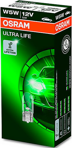 Лампа Ultra Life W5W 12V 5W W2.1x9.5d OSRAM
