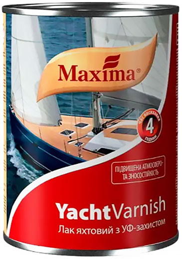 Лак яхтный алкидно-уретановый глянцевый Maxima