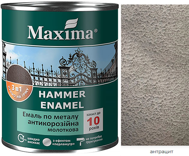 Эмаль с перламутровым молотковым эффектом HAMMER ENAMEL  Maxima