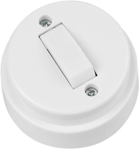 Выключатель 1-кл. открытой установки IP20 10А белый Ретро TDM