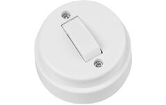 Выключатель  1-кл. открытой установки IP20 10А белый Ретро TDM