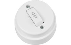 Переключатель на 2 направления 1-кл. открытой установки IP20 10А белый Ретро TDM