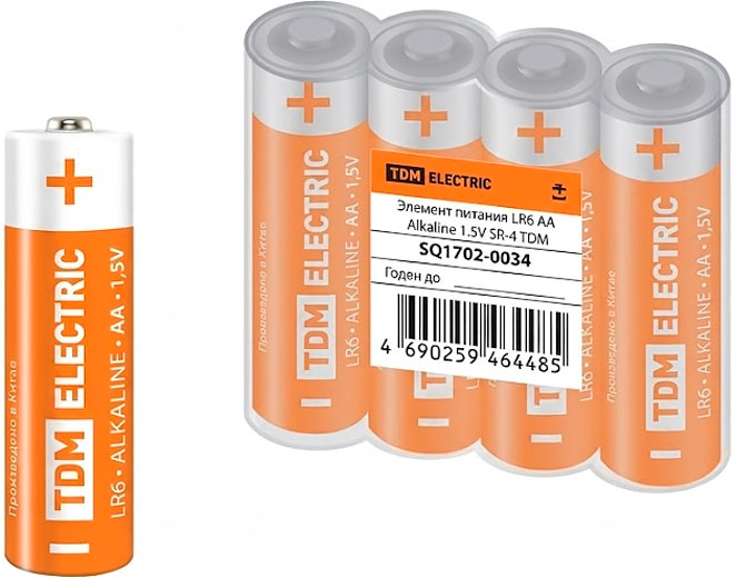 Элемент питания LR6 AA Alkaline 1,5V SR-4 TDM