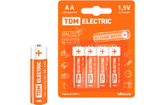 Элемент  питания LR6 AA Alkaline 1,5V BP-4 TDM