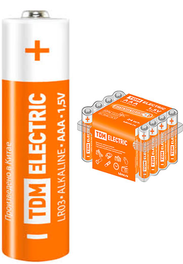 Элемент питания LR03 AAA Alkaline 1,5V BOX-24 TDM