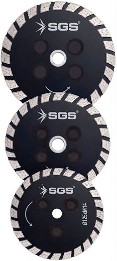 Диск алмазный с фланцем M14 Diamond TURBO SGS