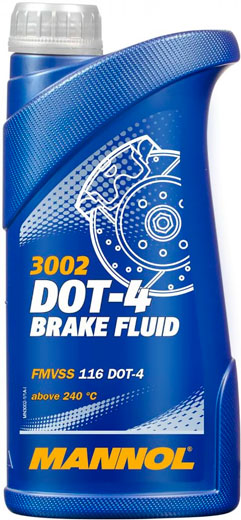 Тормозная жидкость DOT - 4 (1л) MANNOL