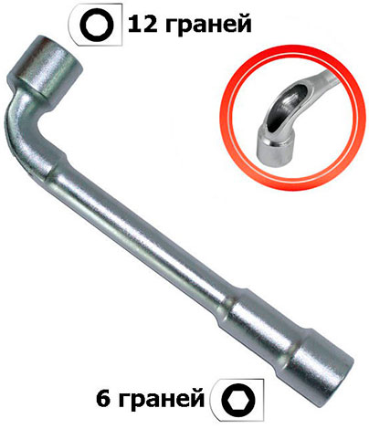 Ключ торцевой L-образный с отверстием INTERTOOL