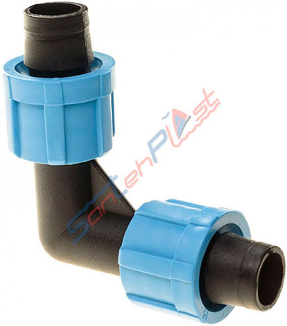 Колено зажимное для ленты DRIP TAPE