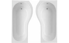 Ванна акриловая асимметричная BATHTUB + ножки и экран Sanica