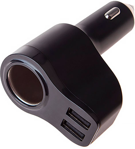 Разветвитель прикуривателя PULSO 1 выход + 2USB 2400mA 12/24V Vitol