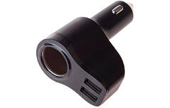 Разветвитель прикуривателя PULSO 1 выход + 2USB 2400mA 12/24V  Vitol