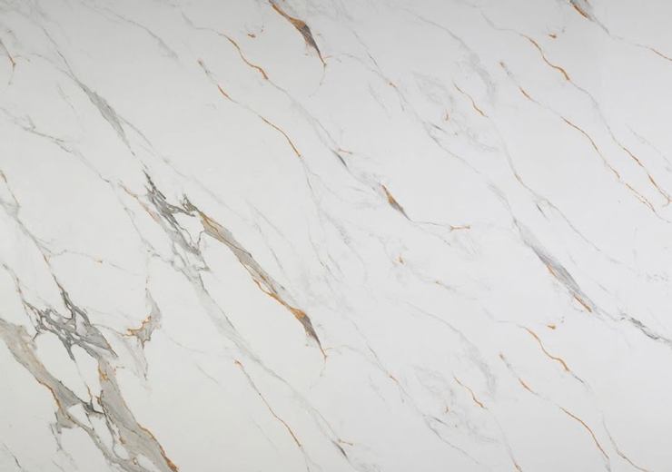 Панель стеновая PVC PW1907-1G Carrara Gold II 122 см x 280 см (Глянец) толщ 2.7 мм PorFloor