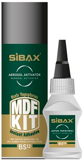 Клей быстродействующий двухкомпонентный MDF KIT 200мл/50гр. BS12 SIBAX
