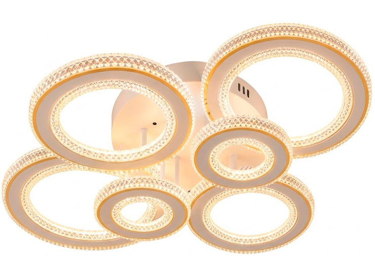 Люстра светодиодная 120W*2, 800*600*120 Белый с подсветкой RGB (TR0370-2402)
