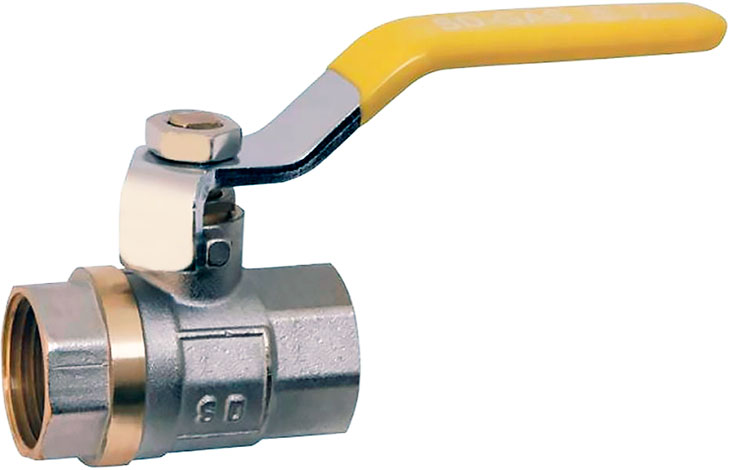 Кран шаровой латунь газ рычаг 1 1/4 ВВ (32 мм) SD PLUS