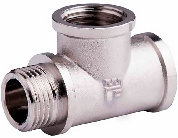 Тройник равнопроходной никелированный ВВН, SD FORTE