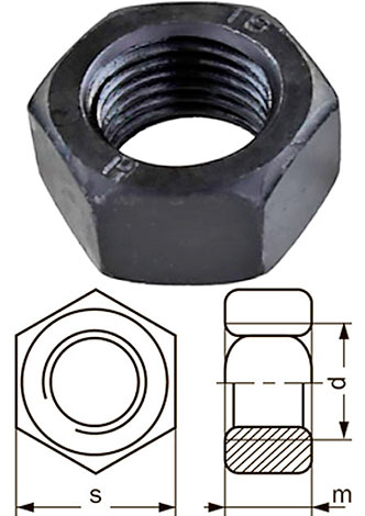 Гайка шестигранная стальная