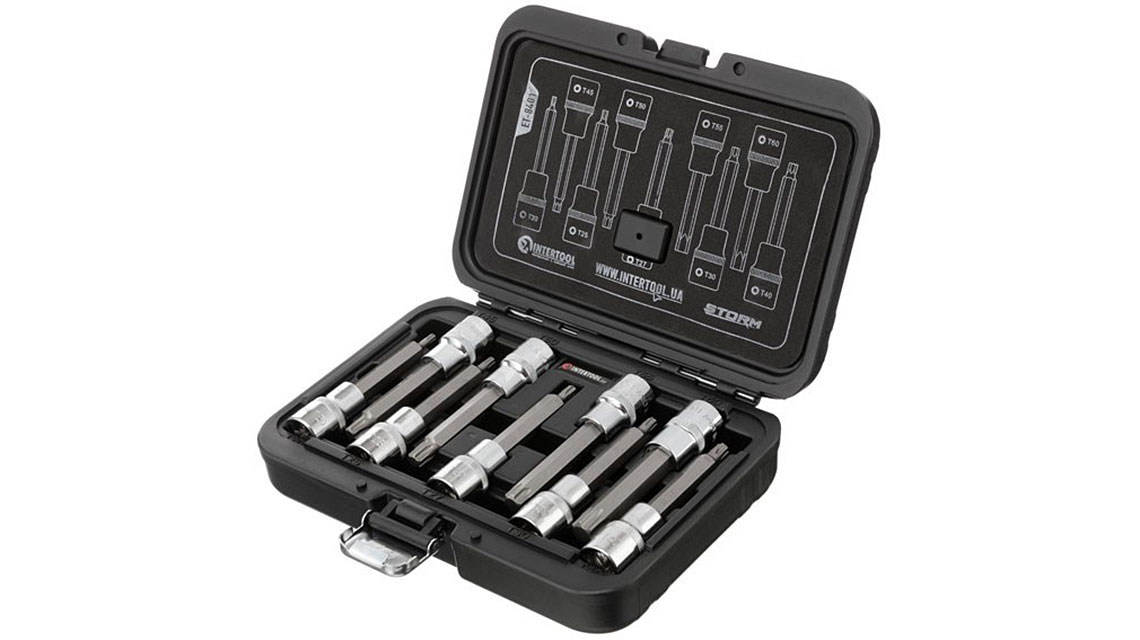 Набор бит TORX 1/2 T20-T60 100 мм S2 ET-8401 INTERTOOL