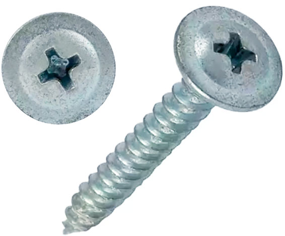 Саморез с прессшайбой BAUX по металлу без бура оцинкованный 4.2 мм