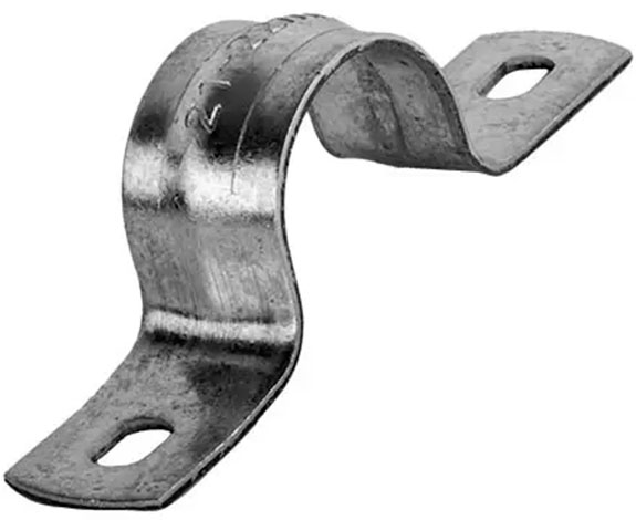 Скоба электротехническая двухлапковая, из металла