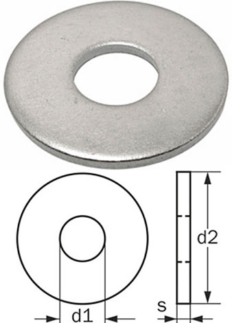 Шайба увеличенная нержавеющая