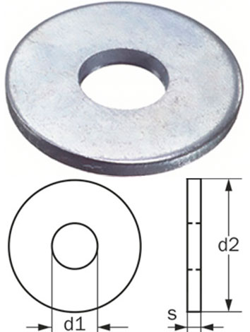 Шайба увеличенная оцинкованная