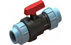 Кран шаровый зажимной для ПЭ труб Ø 40 × 1 1/2