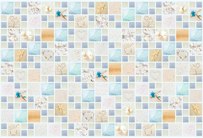 Панель ПВХ Мозаика Лагуна песчаная 955 × 480 мм (уп.10 шт) GRACE