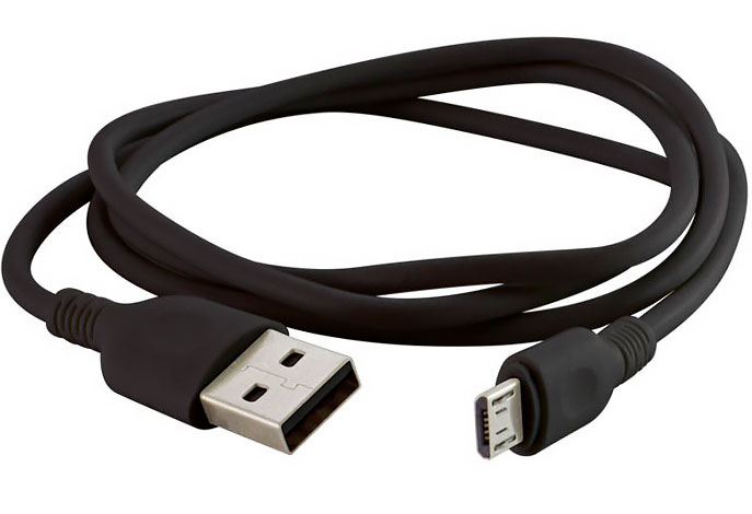 Дата-кабель Micro USB, 1 м, черный, TDM