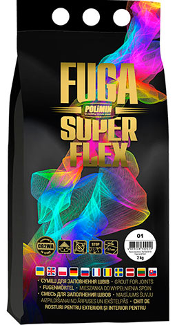 Смесь для швов с бактерицидным эффектом FUGA SUPERFLEX 2 кг Polimin
