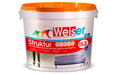 Краска  структурная акриловая для внутренних и наружных работ Weiser 15,3 кг Weiser