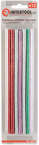 Комплект клеевых цветных перламутровых стержней 7,4 мм х 200 мм RT-1034