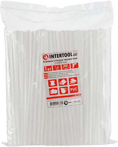 Клеевые стержни прозрачные (поштучно) 7.4 × 200 мм RT-1036 INTERTOOL