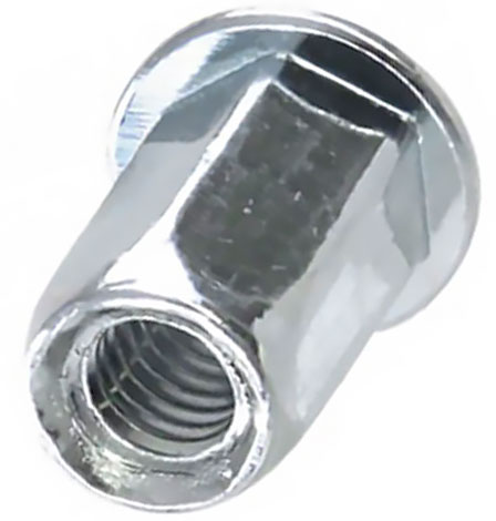 Заклепка-гайка шестигранная с круглым окончанием